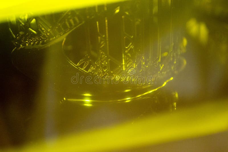 Process working 3D printer close-up. 3D printing from liquid material close-up. royalty free stock photo