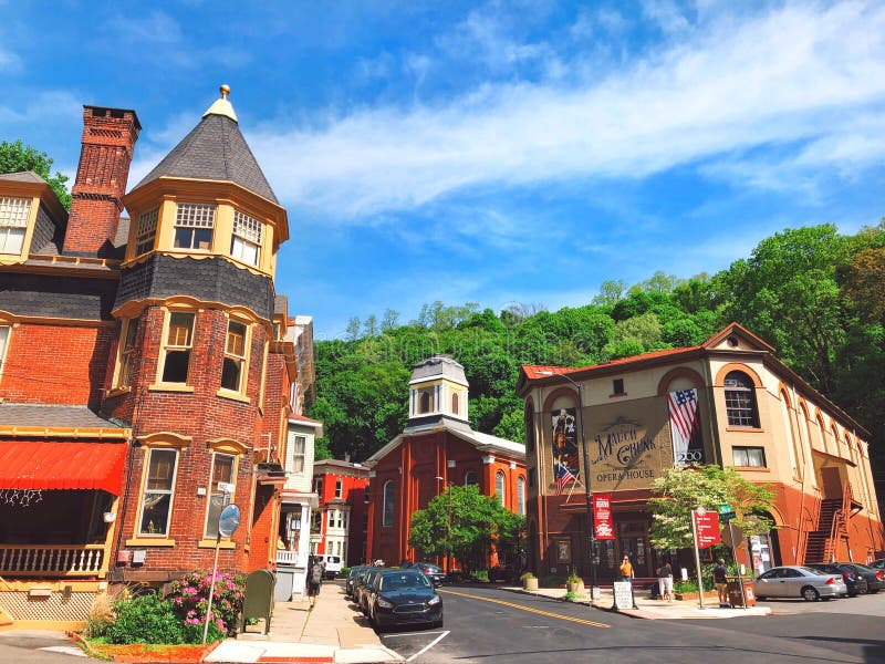 Jim Thorpe Town Downtown Streetscape Editorial Stock Image Image of