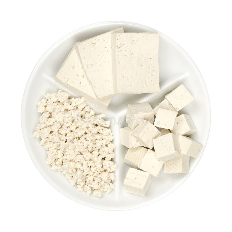 Processed White Tofu, Soy Bean Curd, on a White Serving Platter Stock Photo Image of fresh