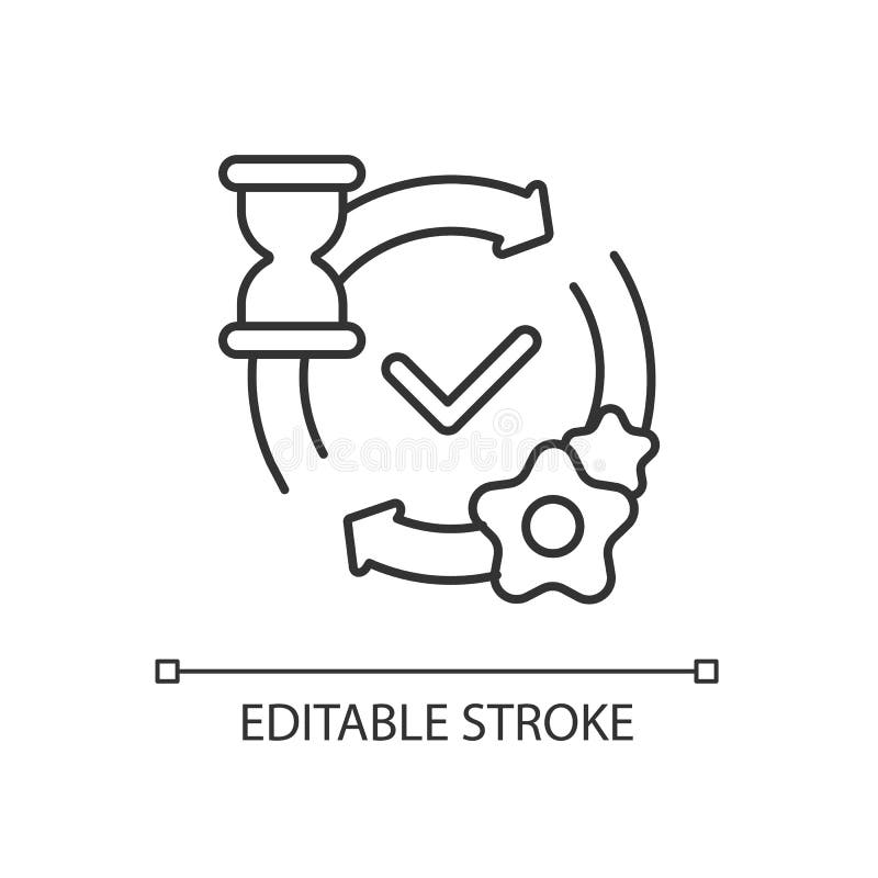 Processing linear icon vector illustration