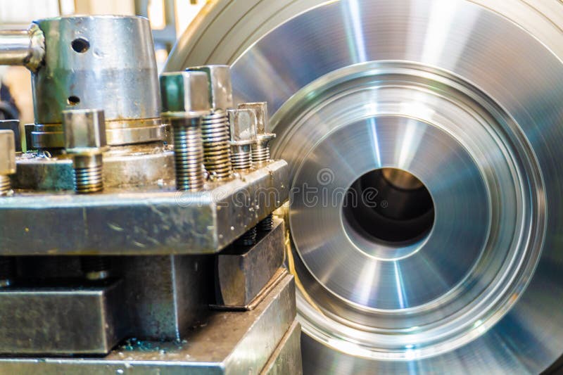 Processing of Metal on the Machine. Turning Work in Production. Stock