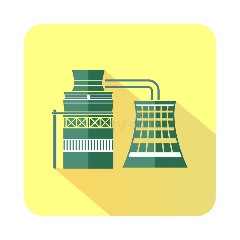 Processing of Raw Materials Icon, Simple Style Stock Vector