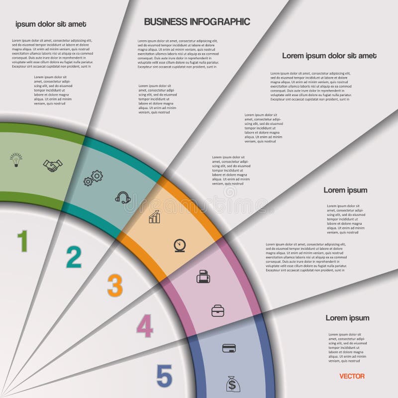 Processo aziendale o flusso di lavoro di Infographic per il progetto illustrazione vettoriale Processo aziendale o flusso di lavoro di Infographic per il progetto illustrazione vettoriale