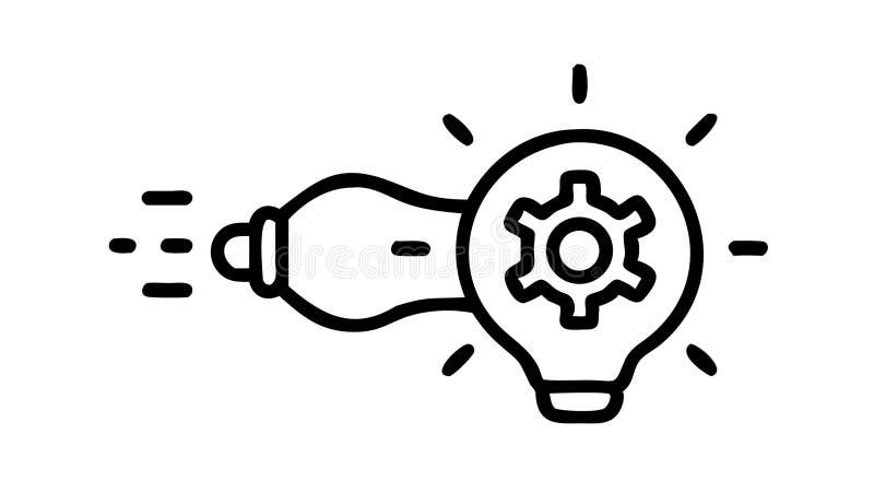 Processo di innovazione rapido. Design dei vettori di sviluppo delle idee efficiente e dinamico Generative AI illustrazione vettoriale