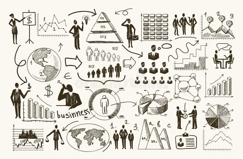 Processus de gestion de croquis illustration de vecteur Processus de gestion de croquis illustration de vecteur