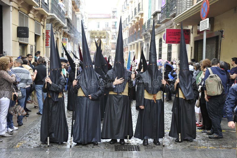 Procissão da Páscoa em Malaga foto de stock Procissão da Páscoa em Malaga foto de stock