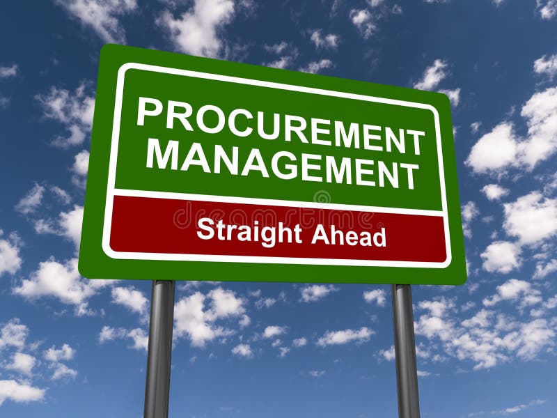 Procurement management straight ahead traffic sign