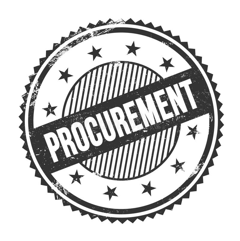 PROCUREMENT Written on Violet Round Stamp Sign Stock Illustration