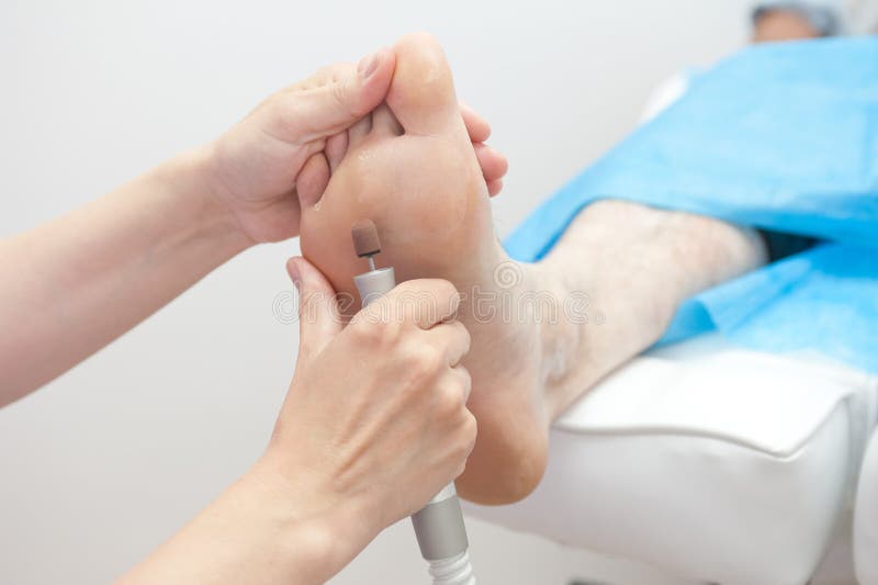 Procedure for foot in a beauty salon. Procedure for foot in a beauty salon