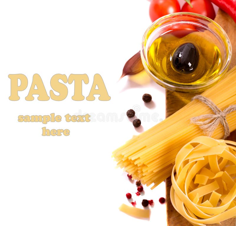 Prodotti Della Pasta Con Olio D'oliva Fotografia Stock Immagine di ingrediente, legno 38409618