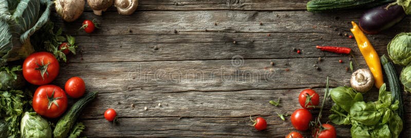 Prodotto fresco perfettamente sistemato in legno di ruggine per un concetto FarmToTable immagine stock
