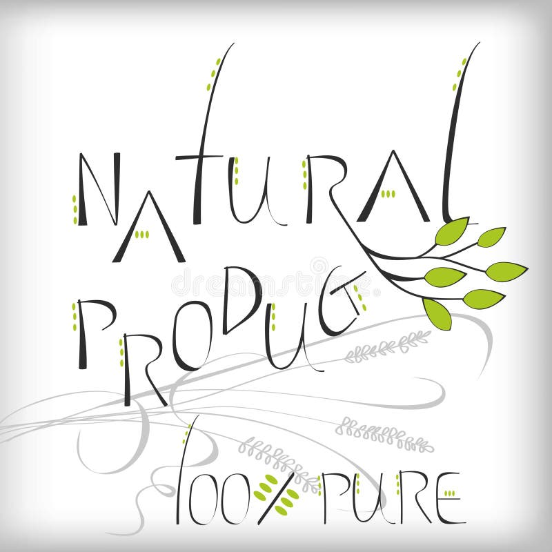 Natural product - label or sticker for products. Natural product - label or sticker for products