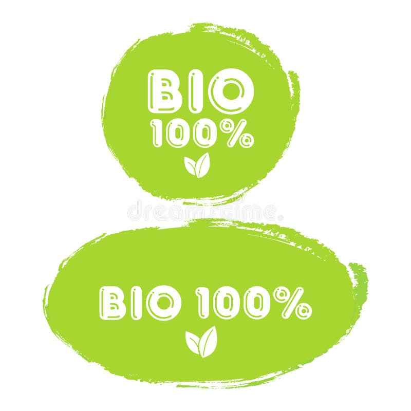 Prodotto naturale organico verde e bio- del timbro di gomma 100% isolati su fondo bianco royalty illustrazione gratis Prodotto naturale organico verde e bio- del timbro di gomma 100% isolati su fondo bianco royalty illustrazione gratis