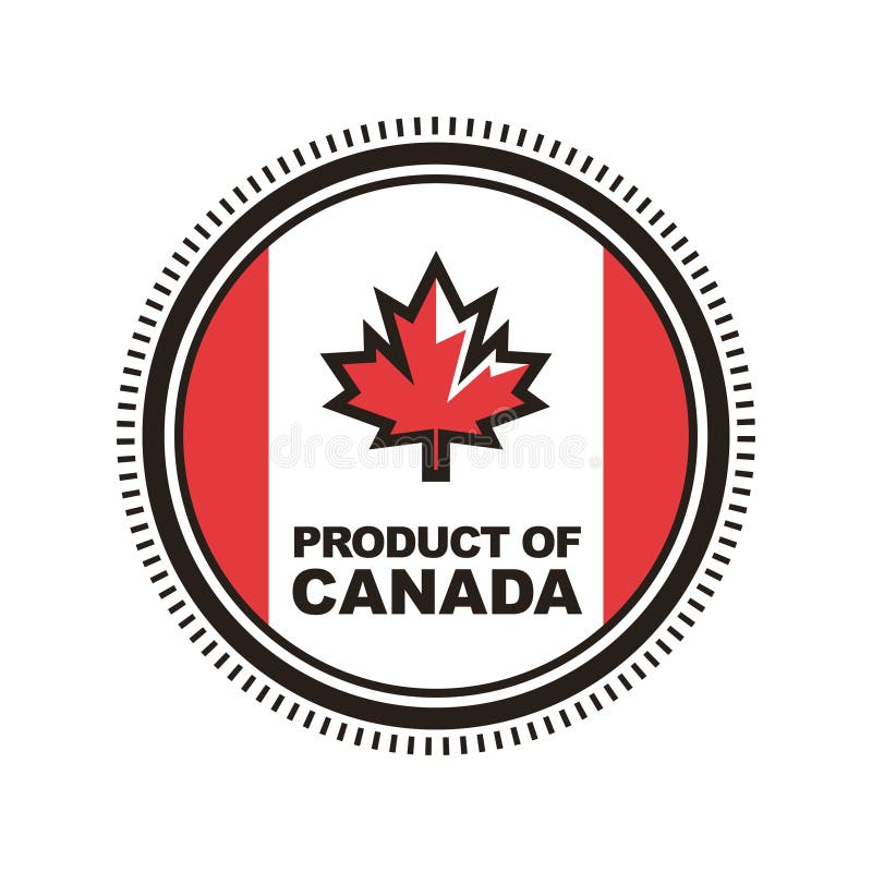 Product of Canada Label. Vector Illustration Decorative Design Stock Vector Illustration of