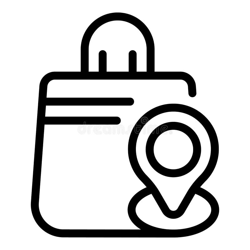 Storage Location of Tree Icon, Cartoon Style Stock Vector