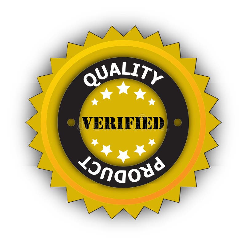 Product Quality Verified Sticker Stock Illustration - Illustration of tested, assured: 40445241