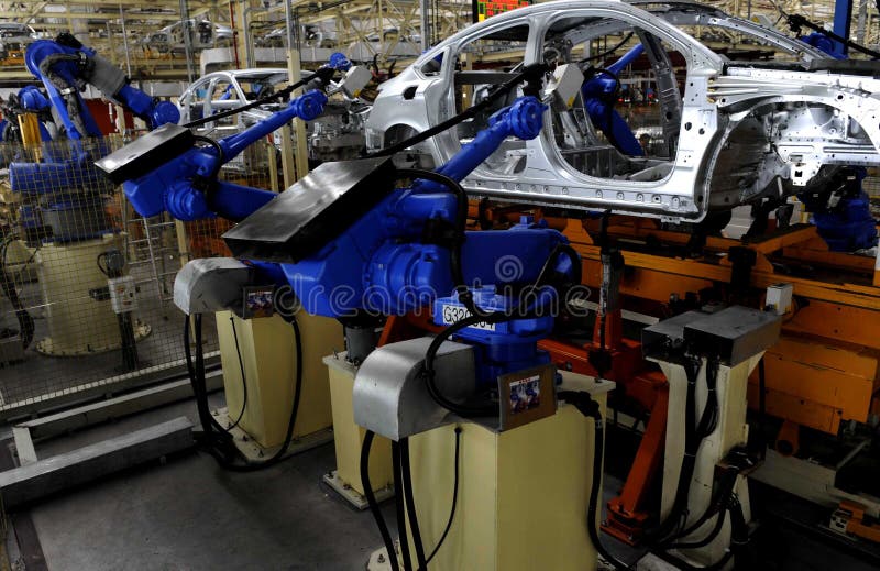 Automobile production line In the Wuhan. Automobile production line In the Wuhan