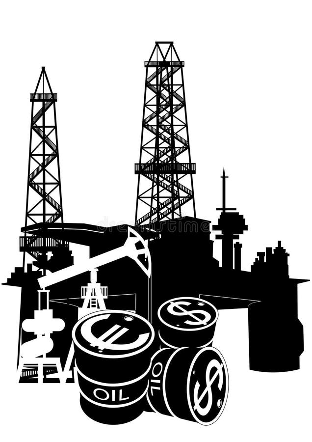 Production et vente des produits pétroliers illustration libre de droits Production et vente des produits pétroliers illustration libre de droits