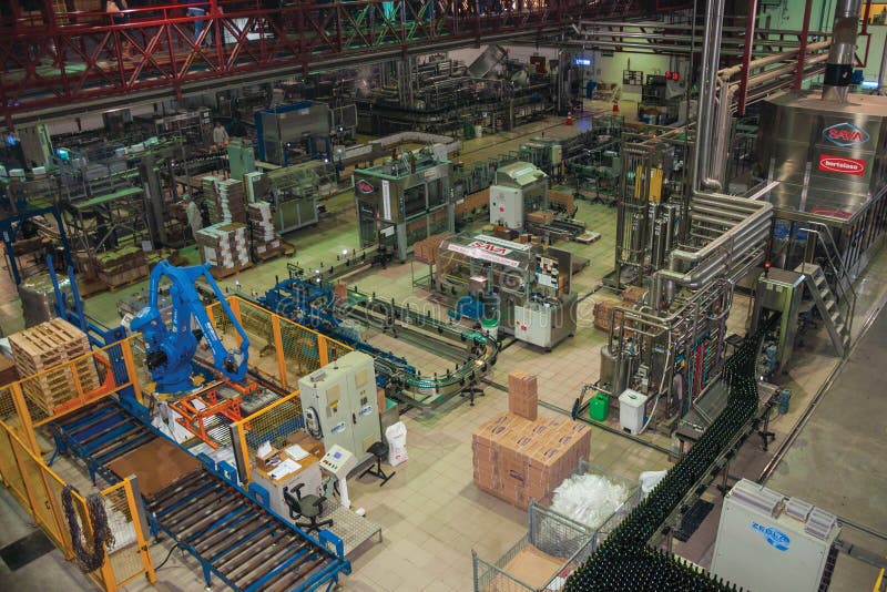 Production line and equipment at Salton Winery