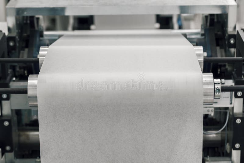 Paper roll machine stock image. Image of product, plant 125454189