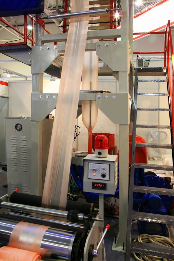 Production plastic bag stock photo. Image of machine 25897378
