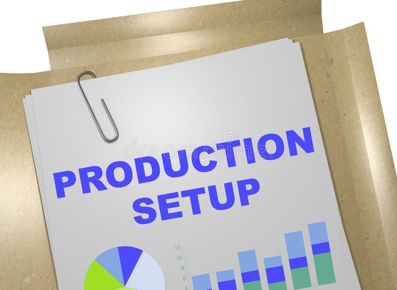 Production Setup - business concept stock illustration Production Setup - business concept stock illustration