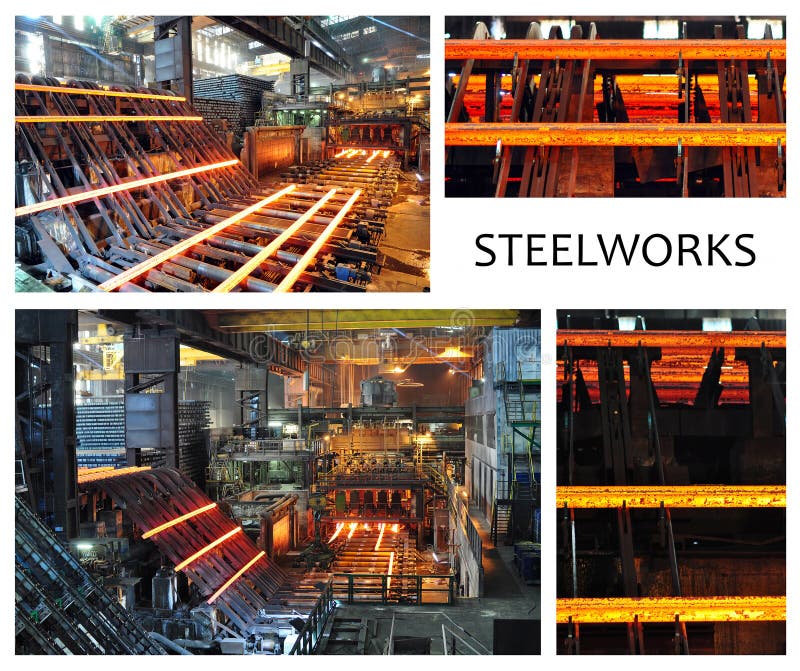 Production of Steel in a Steel Mill Production in Heavy Industry Stock Image Image of