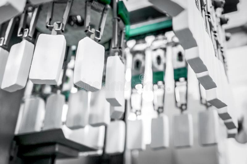 Production of ice-cream at factory royalty free stock images