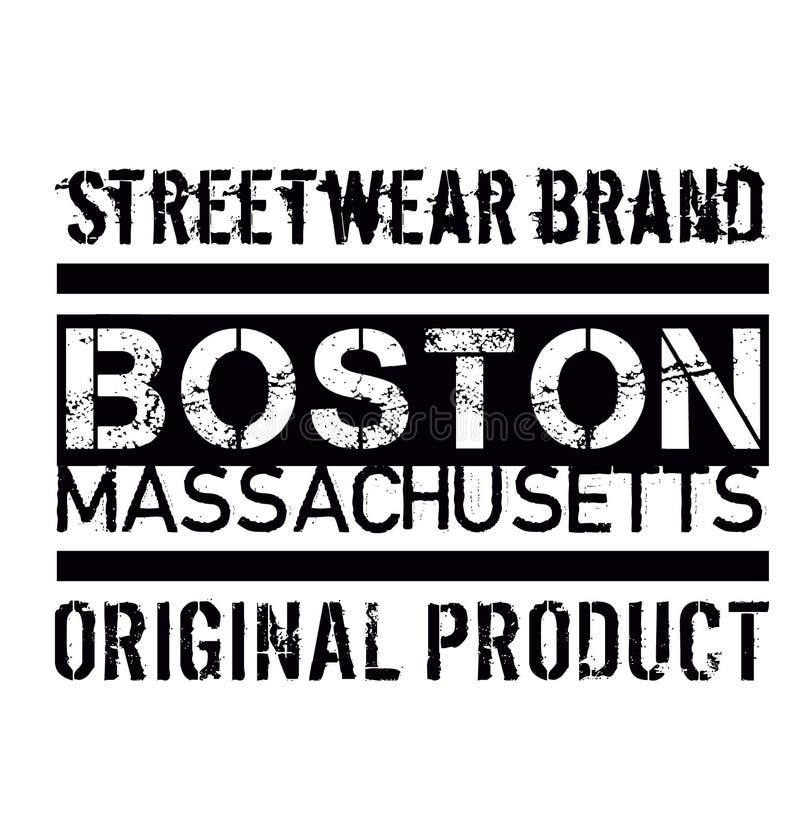 Producto De La Marca Streetwear Boston Massachusetts Ilustración del Vector - Ilustración de divisa, cartel: 184724524