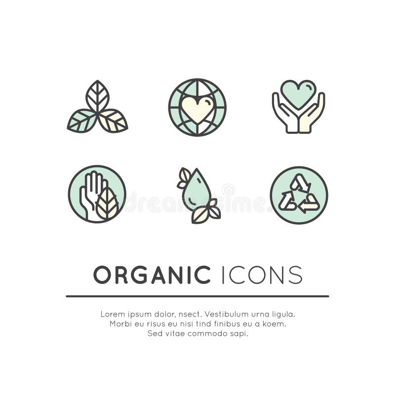 Productos de Logo Set Badge Fresh Organic del ejemplo libre illustration Productos de Logo Set Badge Fresh Organic del ejemplo libre illustration