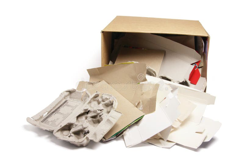 Productos del papel usado en caja de cartón