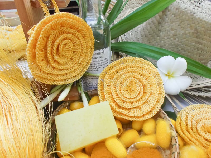 Productos Hechos De La Seda Imagen de archivo Imagen de tela