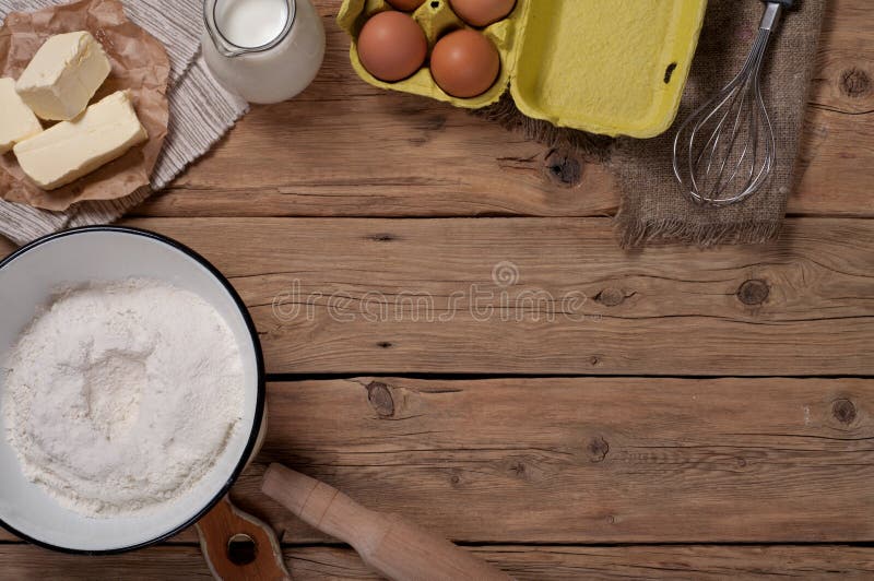 Products for the Preparation of Dough for Bakery Products Stock Image