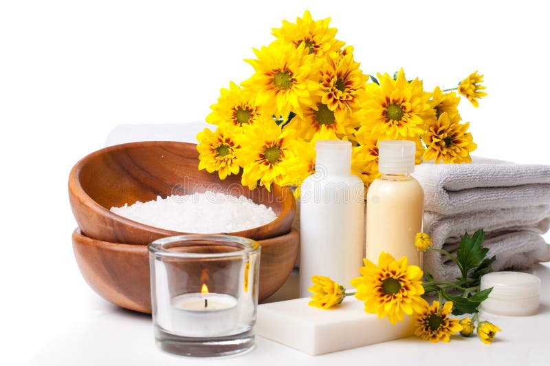 Products for Spa, Body Care and Hygiene Stock Photo Image of candles