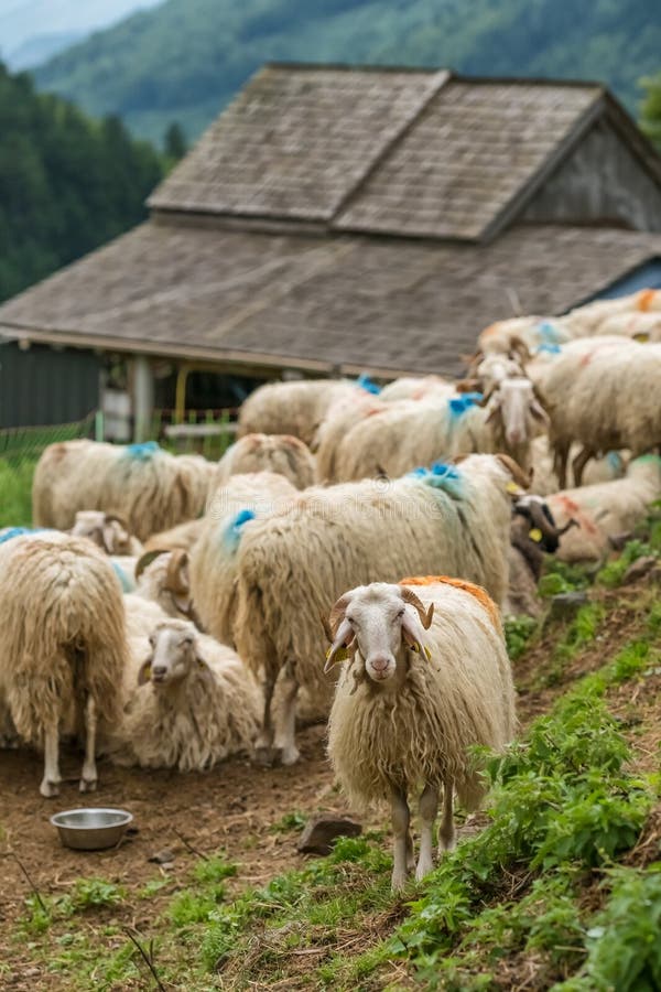 . Producția de brânzeturi în Franța stock photo