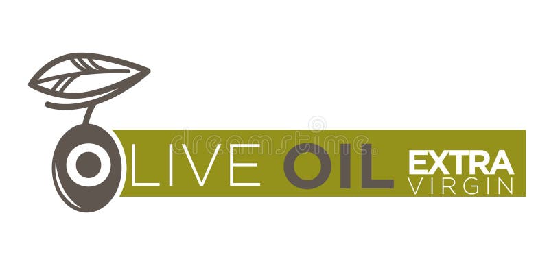 Produktvektor-Aufkleberextraschablone des Olivenöls reine stock abbildung Produktvektor-Aufkleberextraschablone des Olivenöls reine stock abbildung