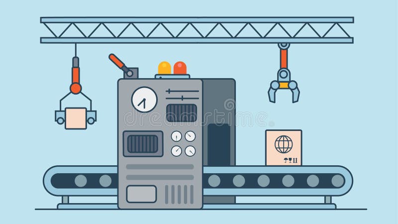 Produto liso linear p da máquina do transporte da fabricação ilustração royalty free Produto liso linear p da máquina do transporte da fabricação ilustração royalty free