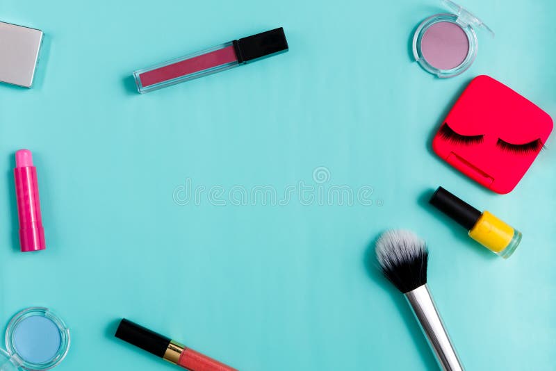 Produtos de beleza, composição diária, cosméticos imagem de stock Produtos de beleza, composição diária, cosméticos imagem de stock