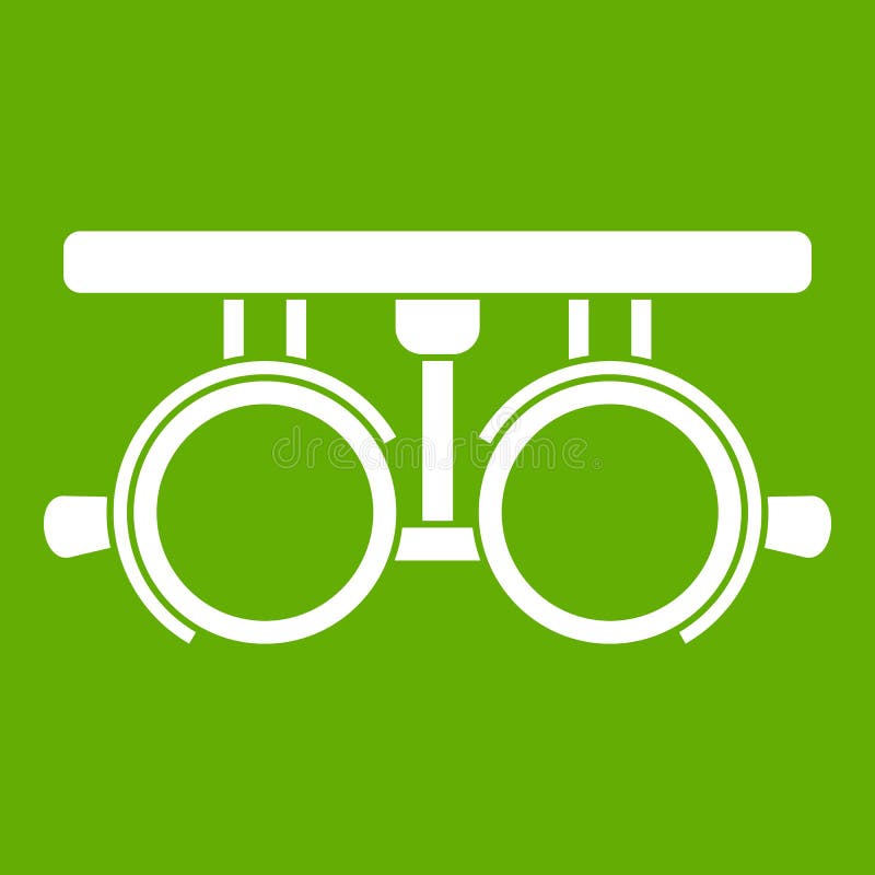 Proefkader voor het controleren van geduldig groen visiepictogram royalty-vrije illustratie Proefkader voor het controleren van geduldig groen visiepictogram royalty-vrije illustratie