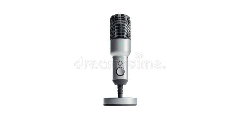 Profesjonalna Podstawka Mikrofonu Usb. Idealny Do Przesyłania Strumieniowego I Nagrywania W Ustawieniach Studio, Wyodrębniony fotografia royalty free