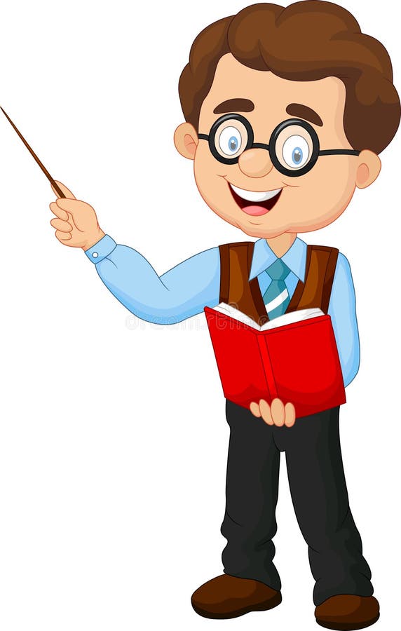 Profesor de sexo masculino de la historieta ilustración del vector Profesor de sexo masculino de la historieta ilustración del vector