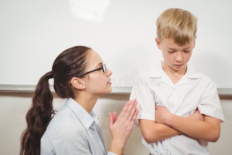 Profesor pledând cu studentul royalty free stock images