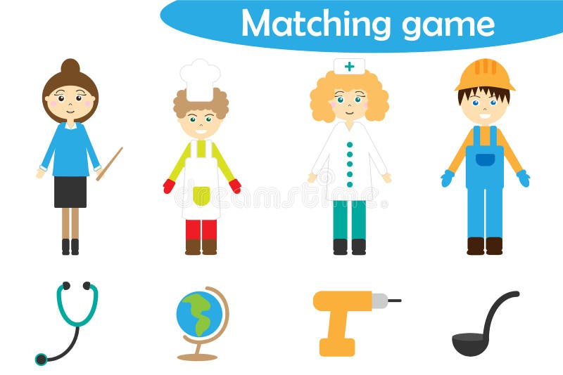 profession-matching-game-for-children-connect-things-with-need
