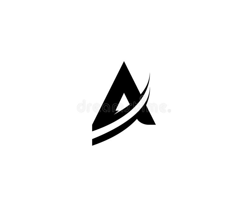Swoosh alphabet logo set 1 Royalty Free Vector Image