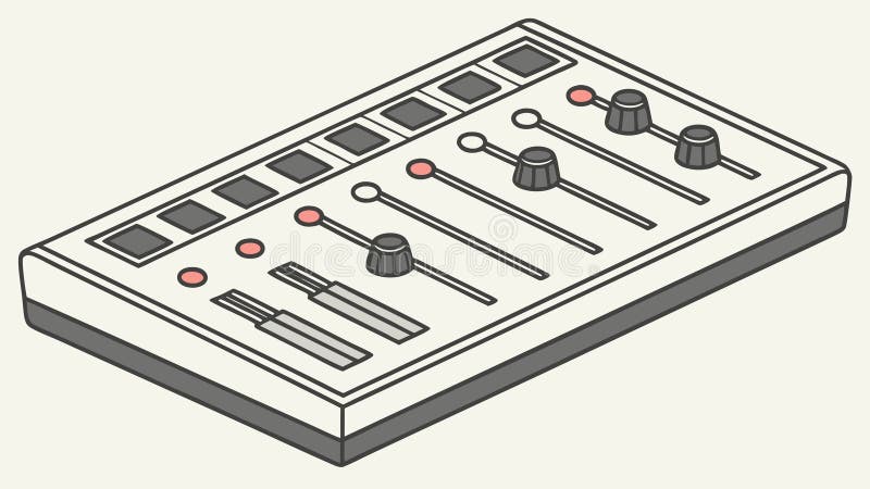 Professional audio mixer board, perfect for sound engineering. vector design Generative AI royalty free illustration