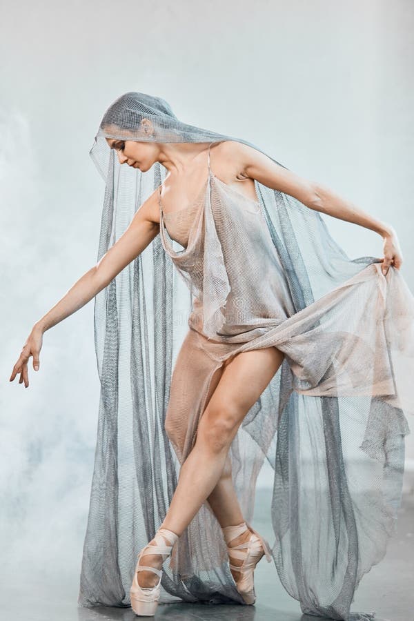 Professional ballet dancer resting after the performance. Art concept.