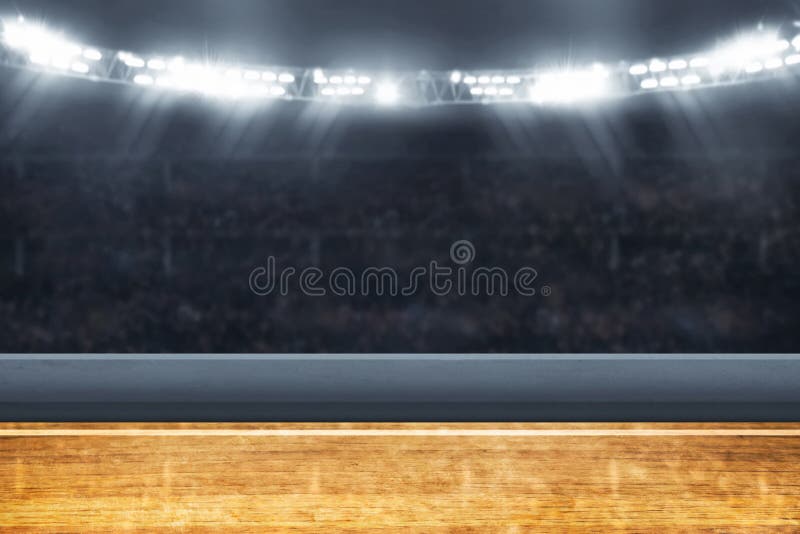 Professional basketball court arena background