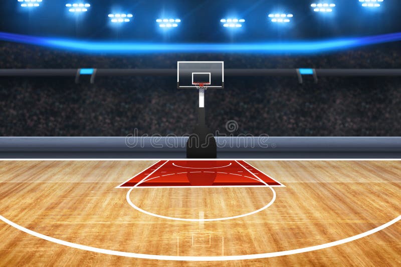 Professional basketball court arena backgrounds