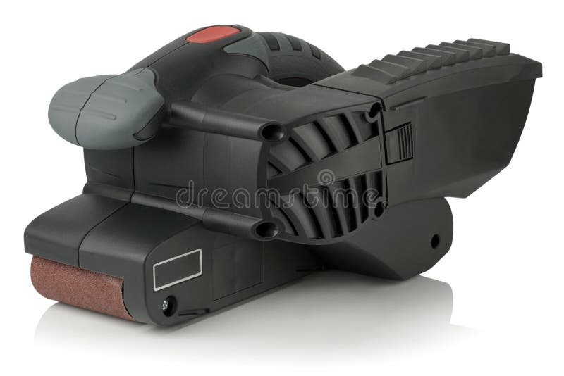 Professional belt sander stock photo. Image of grain 79473448
