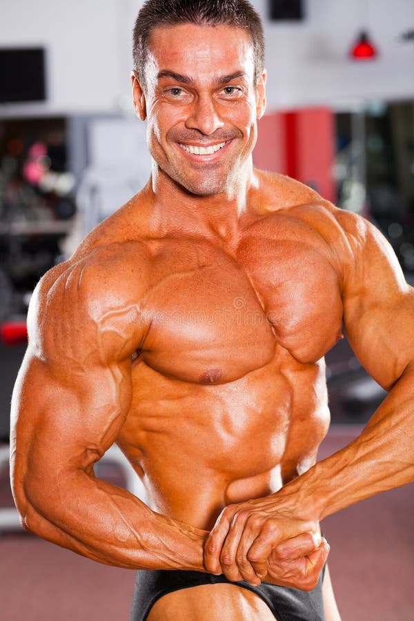 Professional bodybuilder royalty free stock photos
